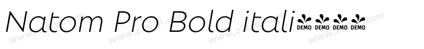 Natom Pro Bold itali字体转换